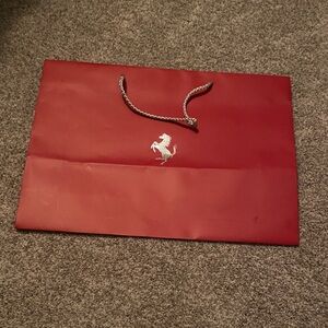 Ferrari Crimson Gift Bag with Silver Logo